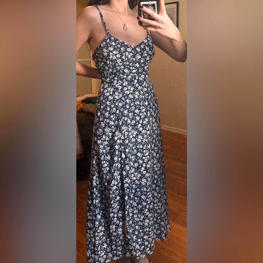 Zara Floral Blue Maxi dress